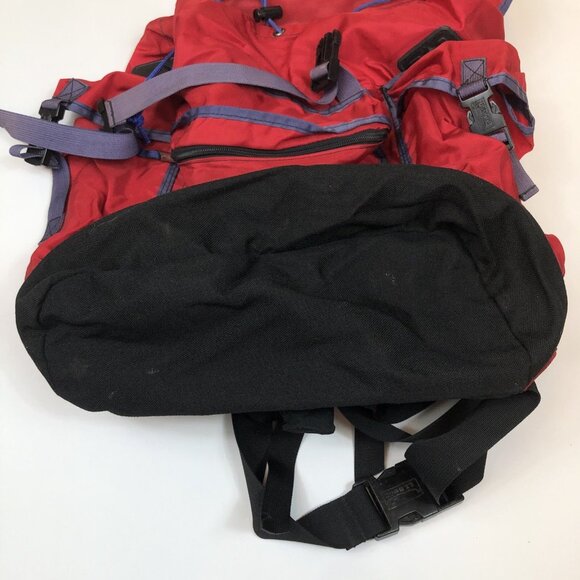 Vintage LL Bean Continental Rucksack Red Backpack Hiking Camping 90s #B155 - Picture 8 of 13